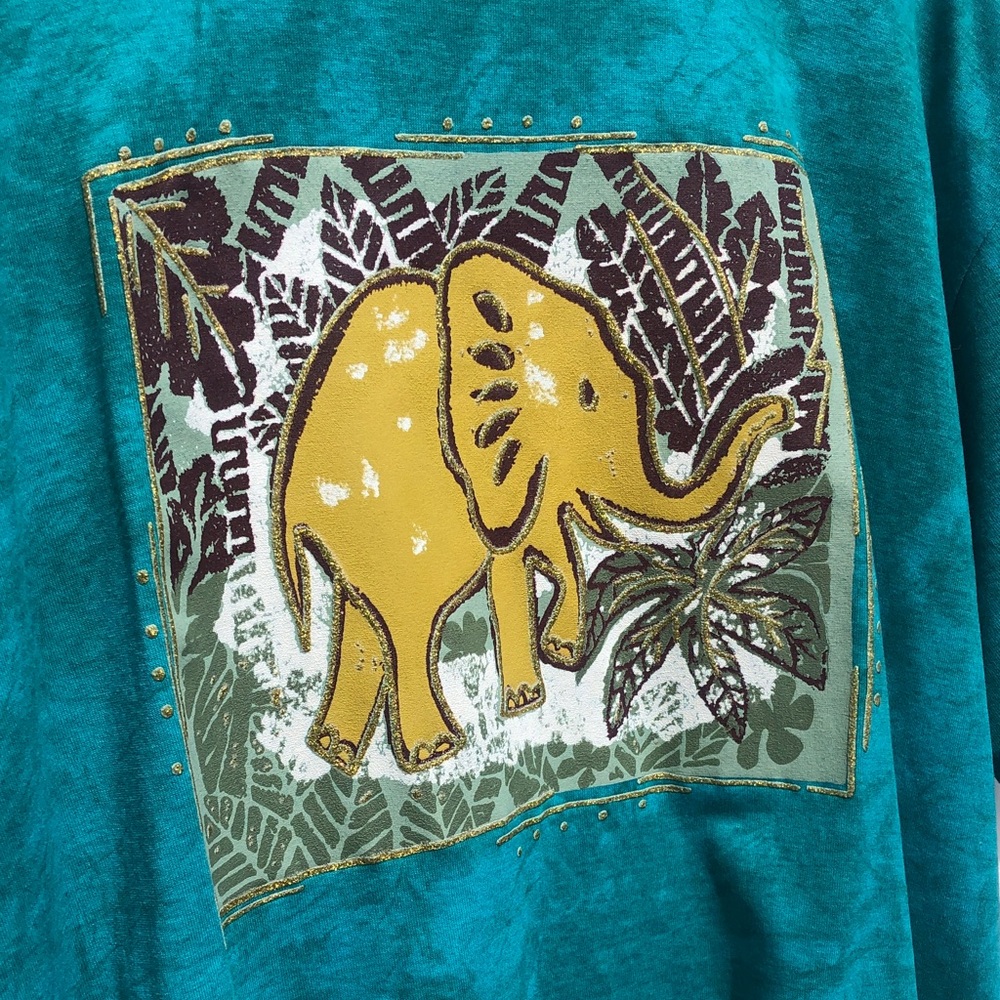 Two piece set Tie dye Elephant Graphic tee plus pants - Picture 3 of 13